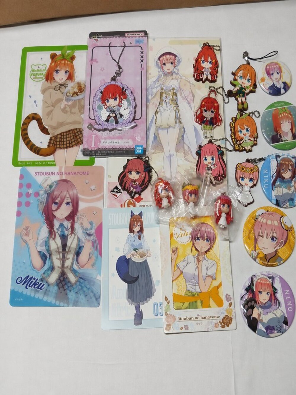 Quintessential Quintuplets Anime Lot Japan Pin Rubber Strap Keychain Art Board +